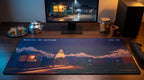 Bhaiya, Do Cutting pixel art desk mat on a desk at night