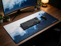 Blue Wave desk mat in a premium desk setup