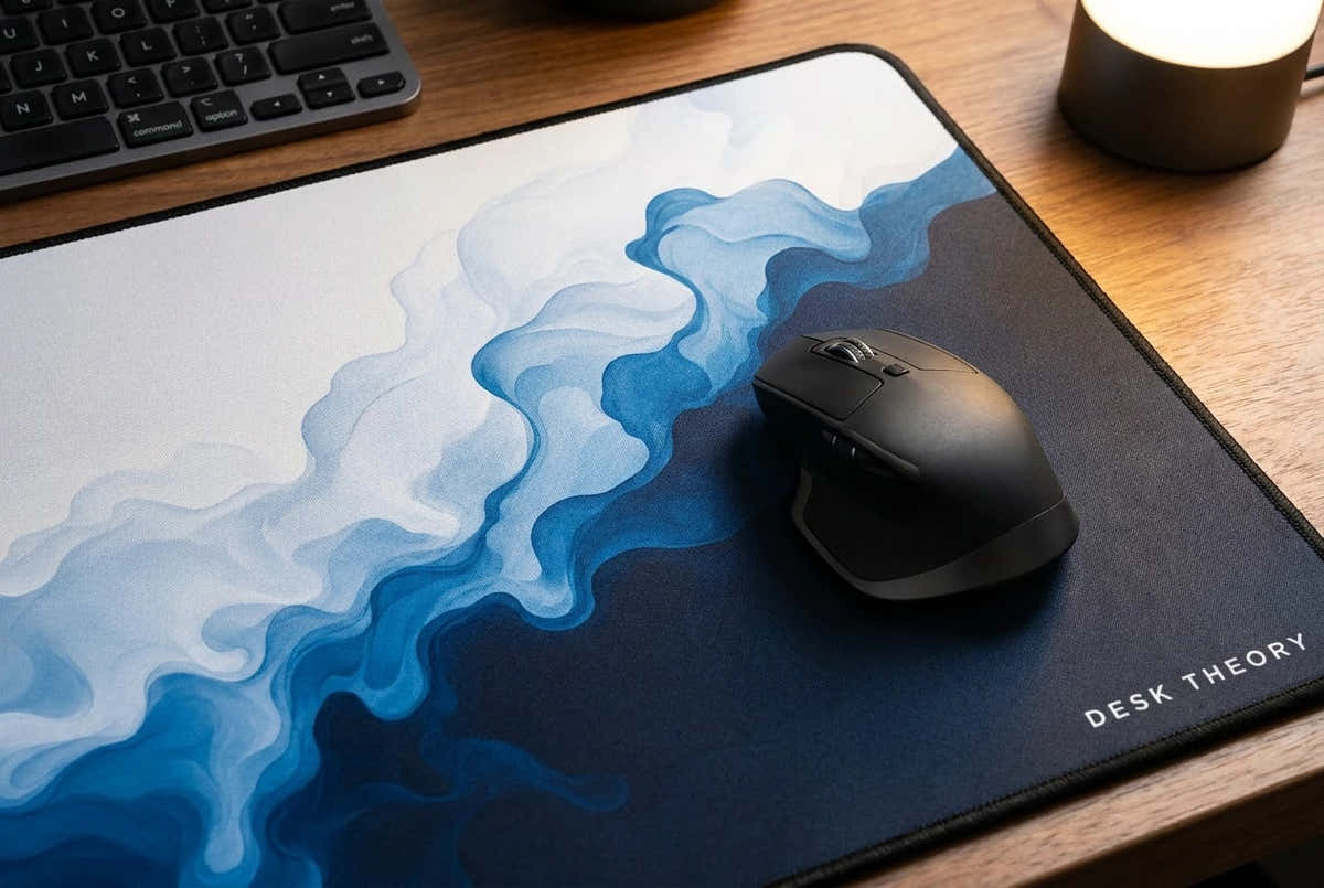 Blue Wave artwork and surface close-up