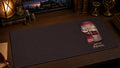 Espresso Patronum desk mat in a warm wizard-study desk setup