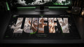 Gear 5 Luffy Gear 5 anime desk mat in a dark PC setup