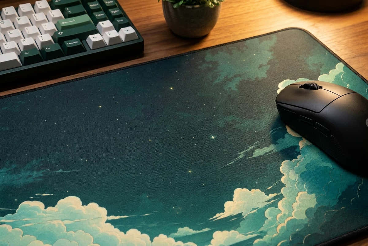 Emerald Cloud artwork and surface close-up