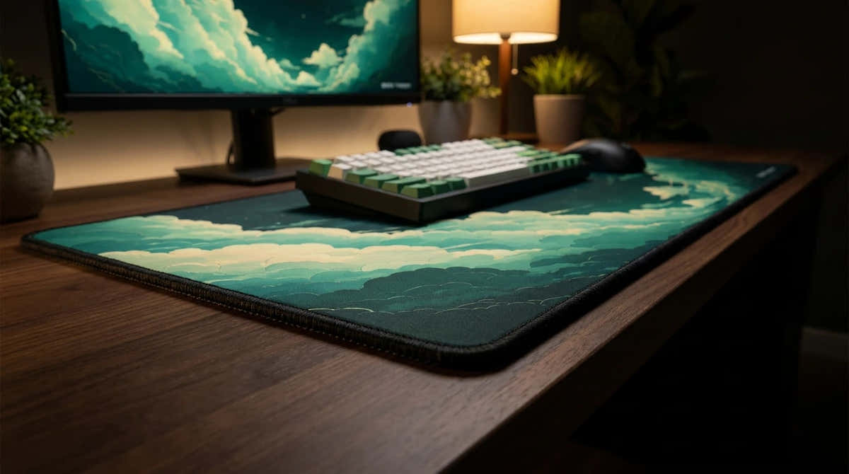 Emerald Cloud stitched edge detail