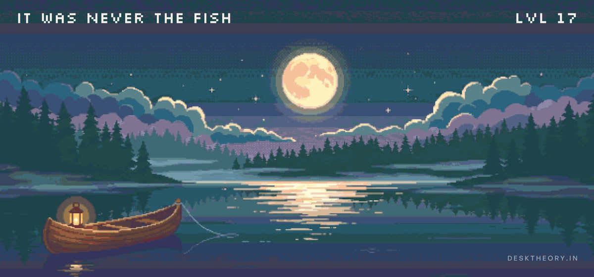 It Was Never the Fish full flat-lay artwork