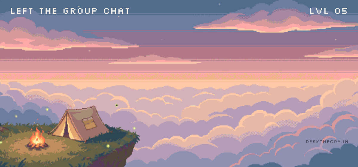 Left the Group Chat full flat-lay artwork