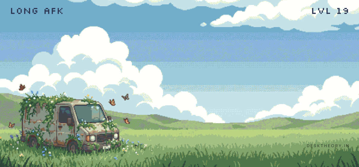 Long AFK full flat-lay artwork