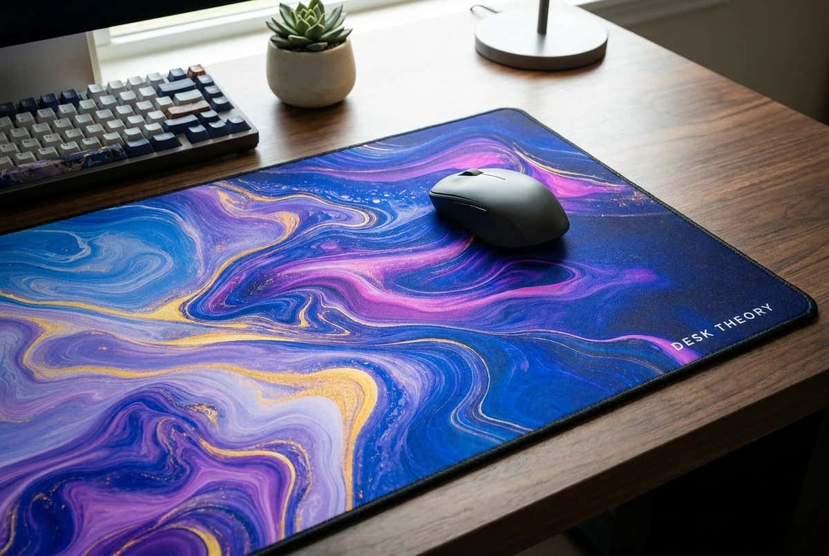 Neon Marble artwork and surface close-up