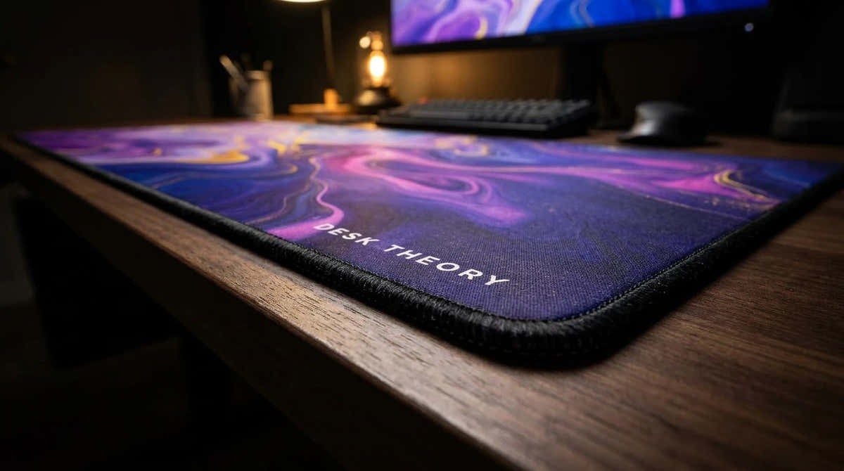 Neon Marble stitched edge detail