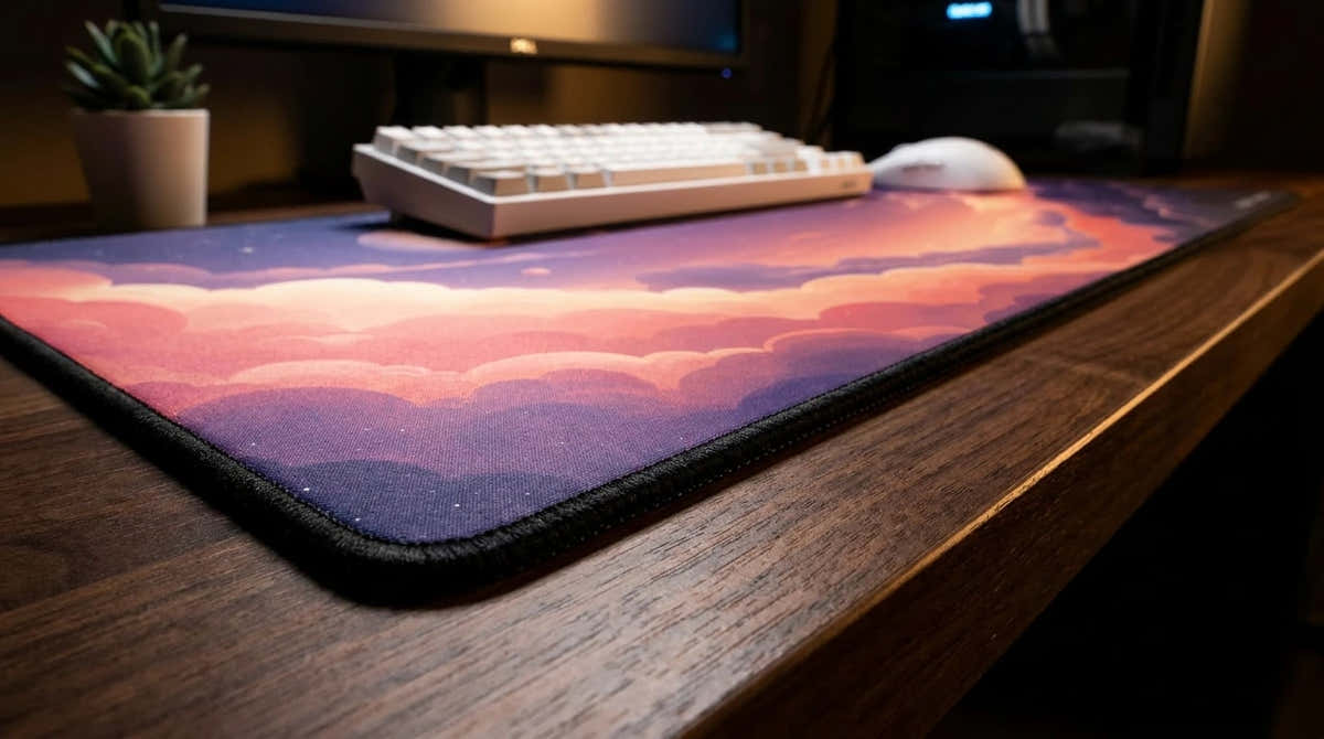 Pastel Celestial stitched edge detail