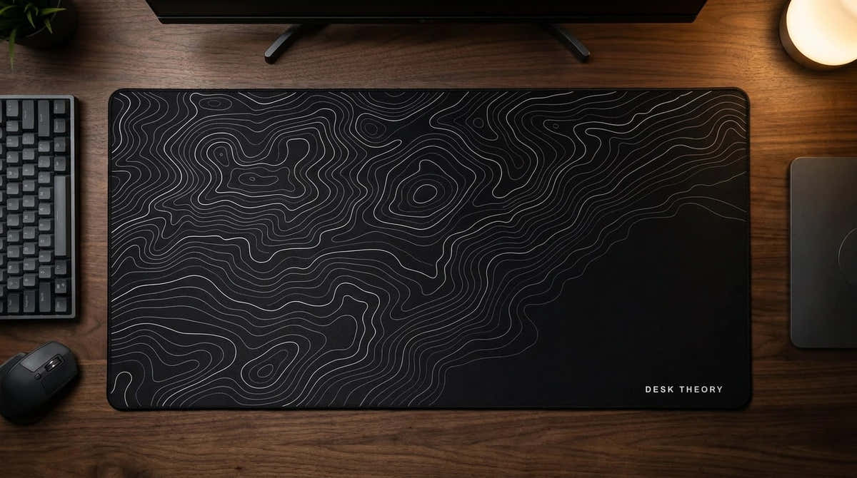 Topographic Black full flat-lay artwork