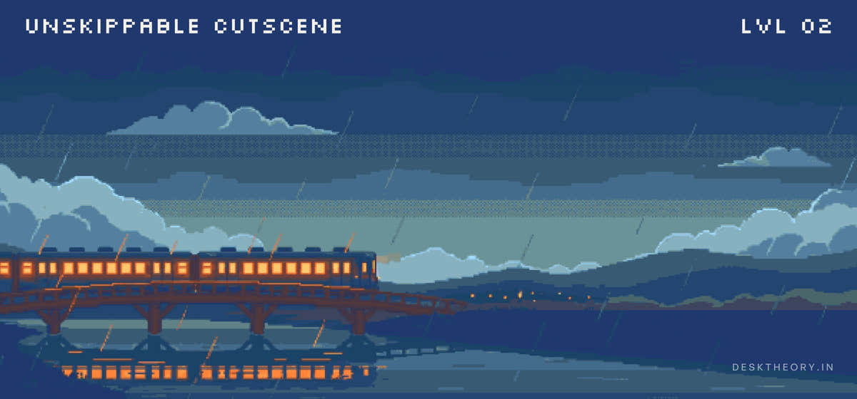 Unskippable Cutscene full flat-lay artwork