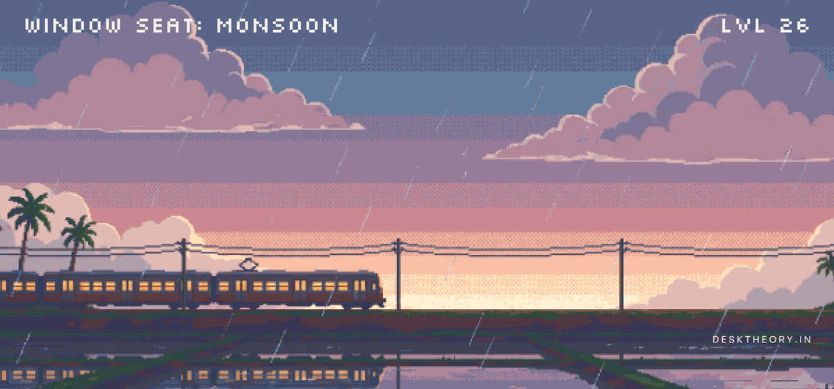 Window Seat: Monsoon full flat-lay artwork